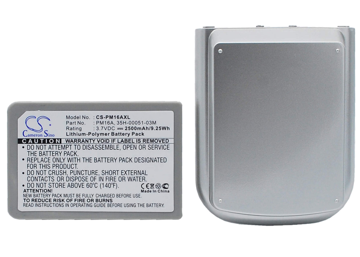 3.7V, 2500mAh, Li-Polymer Battery fits O2, Xda Ii Mini, 9.25Wh