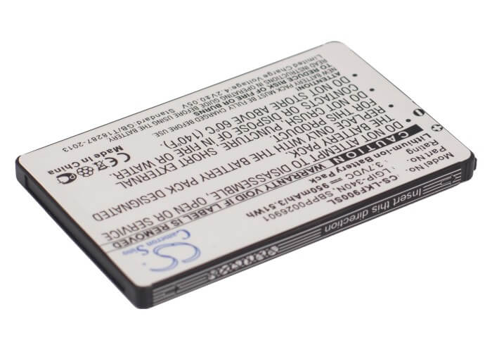 3.7V, 950mAh, Li-ion Battery fits Lg, Ax265 Banter, Ax840, 3.515Wh