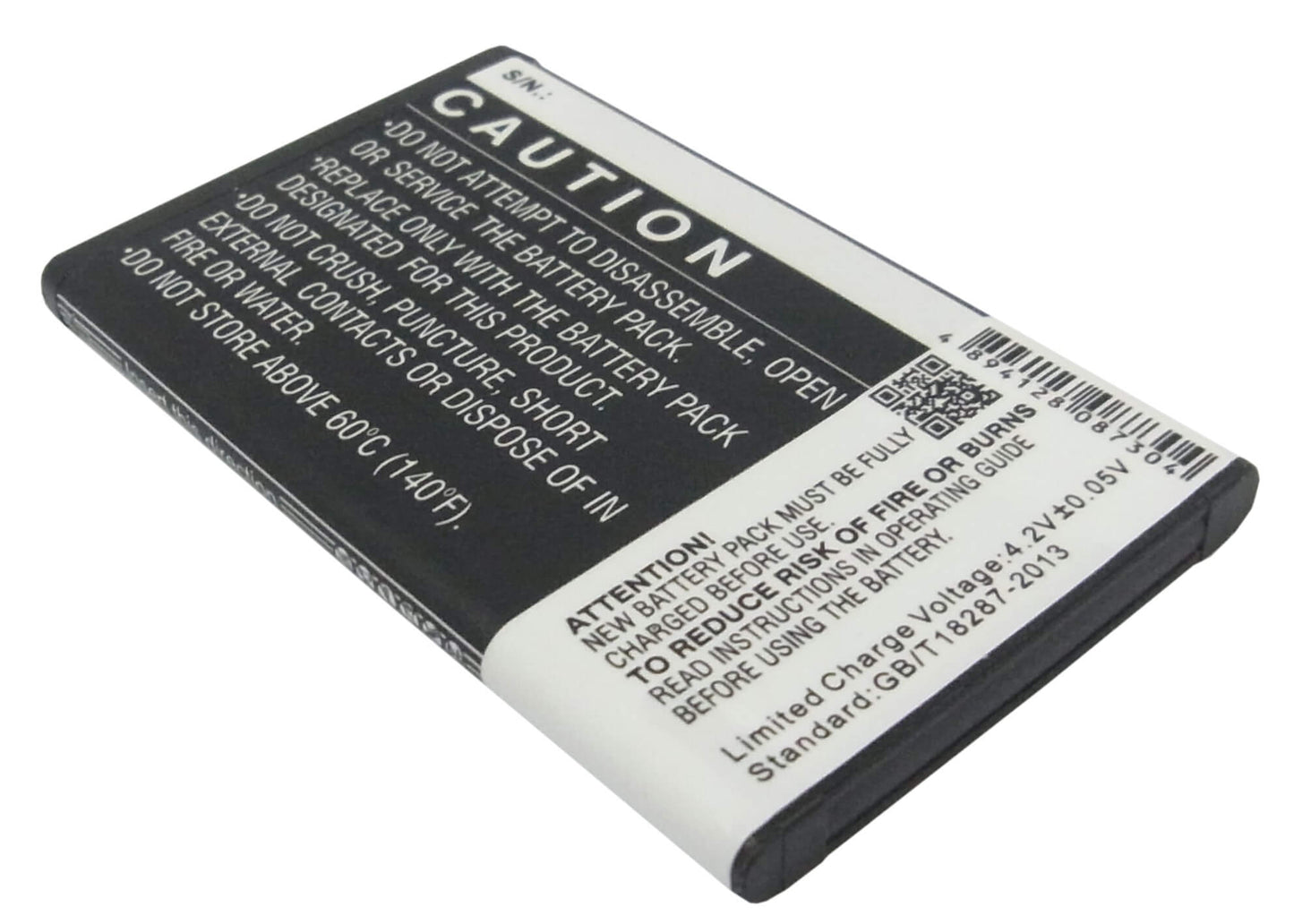 3.7V, 1200mAh, Li-ion Battery fits Zte, S207, U288, 4.44Wh
