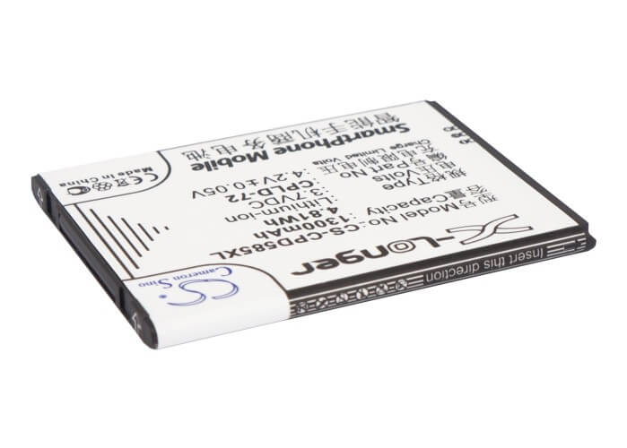 3.7V, 1300mAh, Li-ion Battery fits Coolpad, 5832, 5855, 4.81Wh