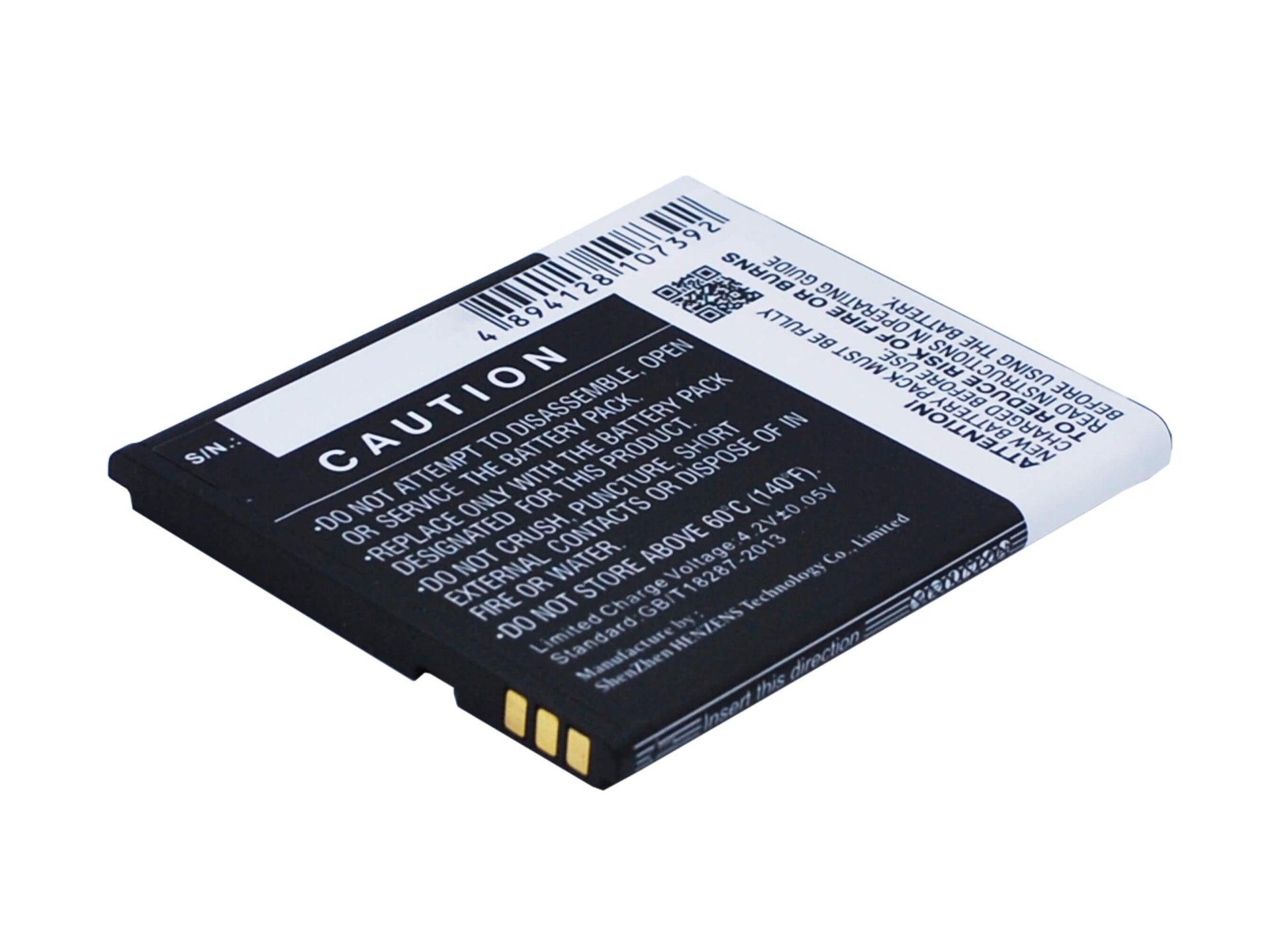 3.7V, 1600mAh, Li-ion Battery fits Kazam, Trooper 2 4.5, Trooper2 4.5, 5.92Wh