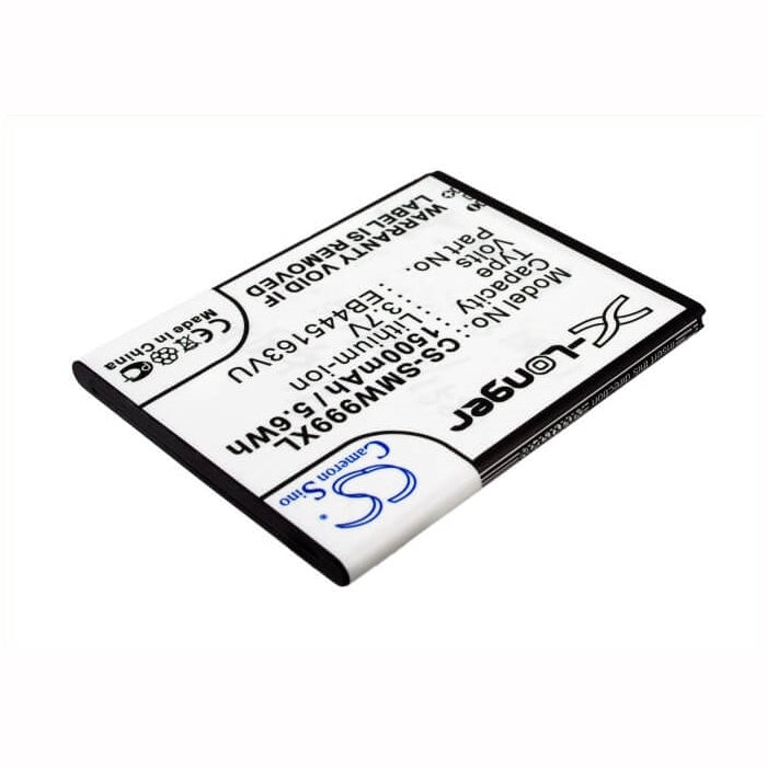 3.7V, 1500mAh, Li-ion Battery fits Samsung, Gt-s7530, Gt-s7530e, 5.55Wh
