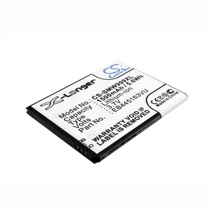 3.7V, 1500mAh, Li-ion Battery fits Samsung, Gt-s7530, Gt-s7530e, 5.55Wh