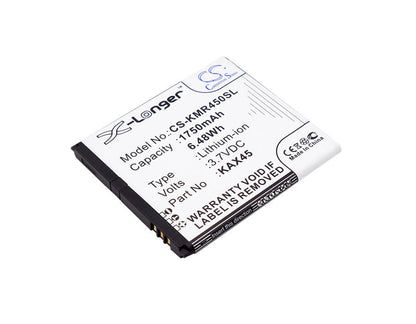 3.7V, 1750mAh, Li-ion Battery fits Kazam, Tr4543049-01, Trooper X4.5, 6.475Wh