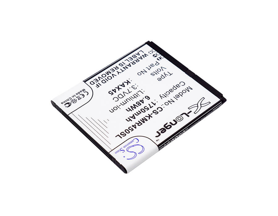 3.7V, 1750mAh, Li-ion Battery fits Kazam, Tr4543049-01, Trooper X4.5, 6.475Wh