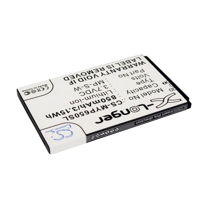3.7V, 850mAh, Li-ion Battery fits Myphone, 6500, 3.145Wh