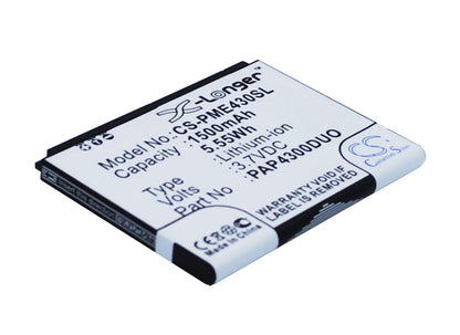 3.7V, 1500mAh, Li-ion Battery fits Prestigio, Multiphone 4300 Duo, 5.55Wh