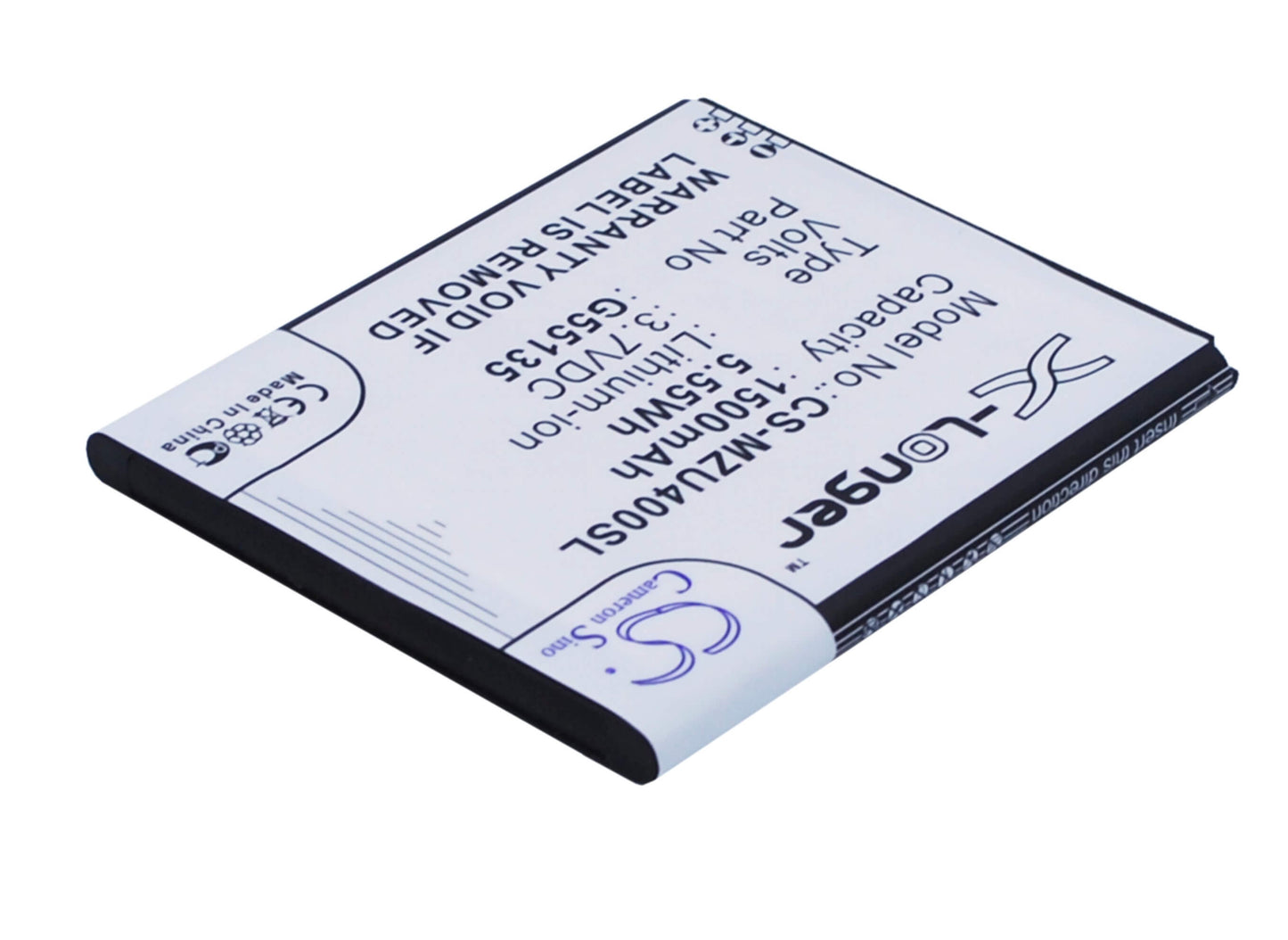 3.7V, 1500mAh, Li-ion Battery fits Navon, Mizu M400, 5.55Wh