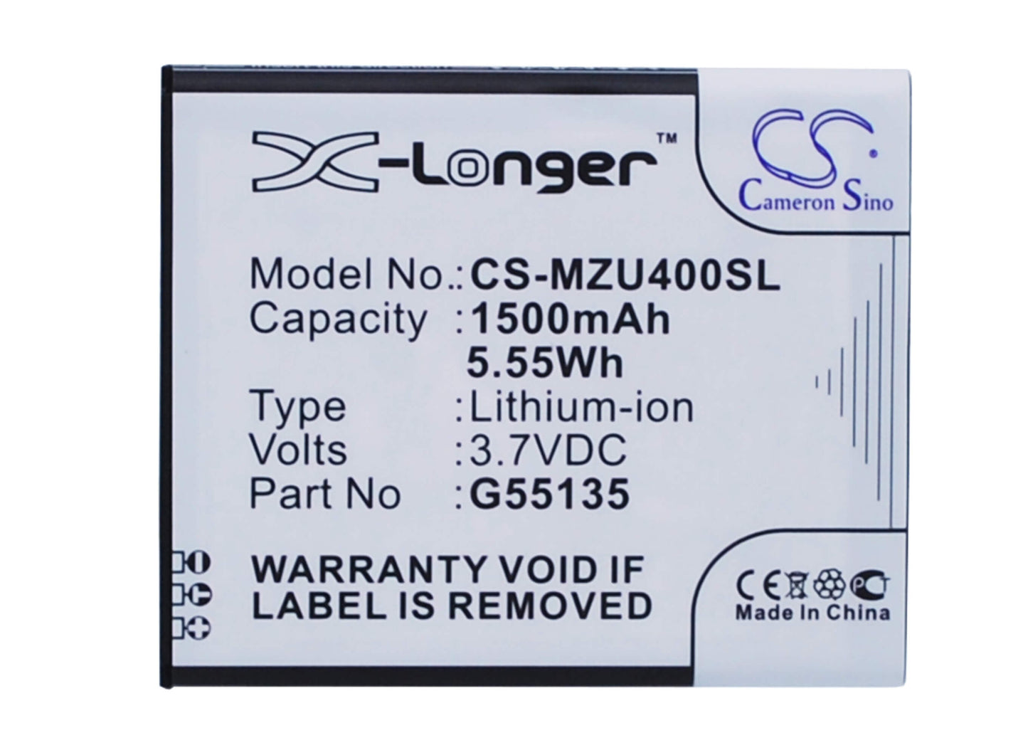 3.7V, 1500mAh, Li-ion Battery fits Navon, Mizu M400, 5.55Wh