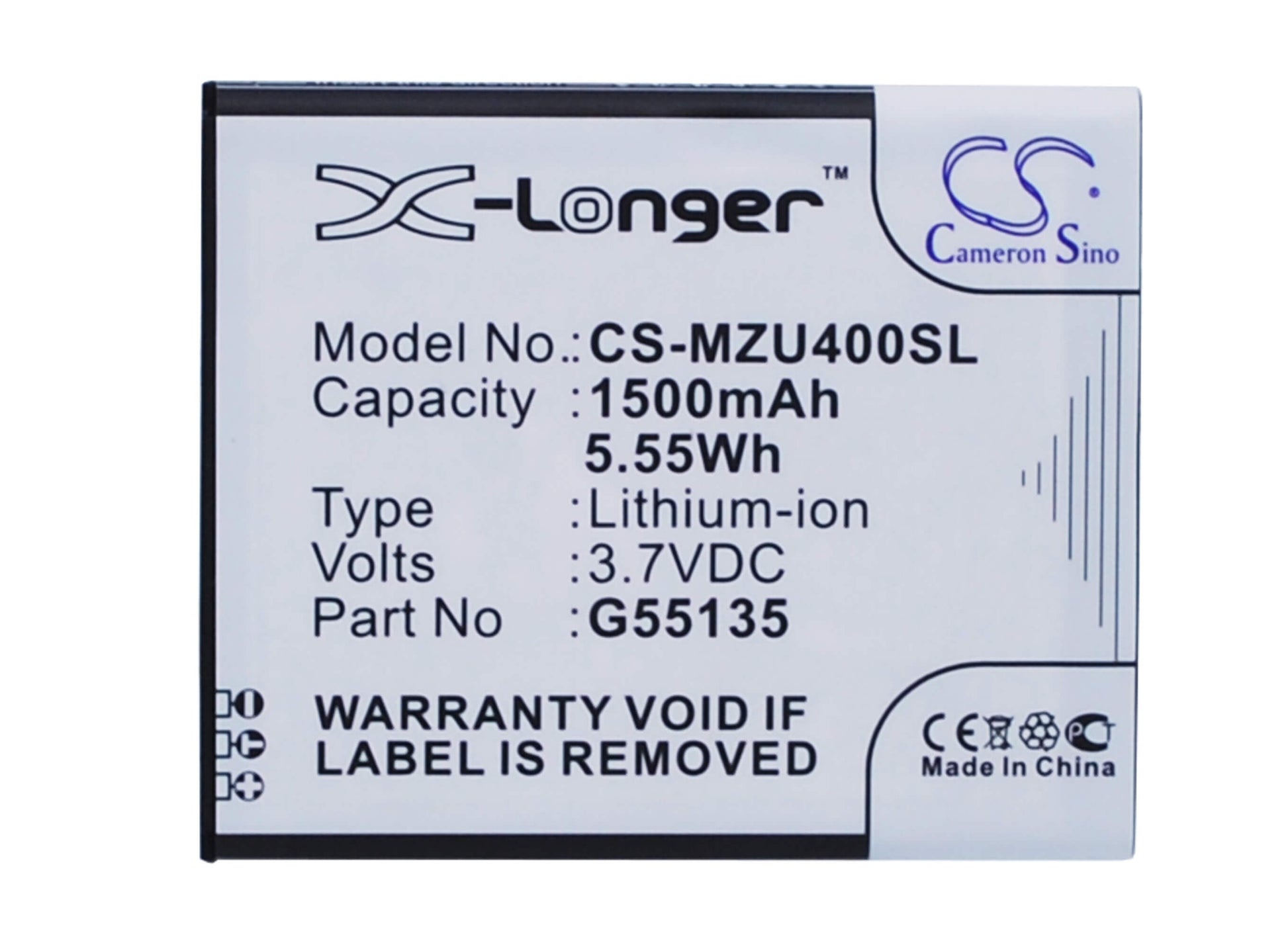3.7V, 1500mAh, Li-ion Battery fits Navon, Mizu M400, 5.55Wh