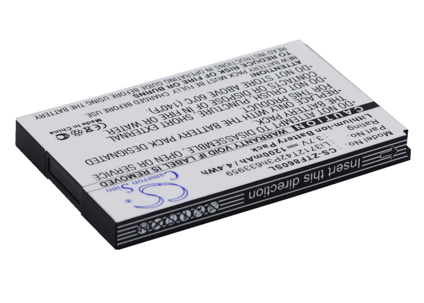 3.7V, 1200mAh, Li-ion Battery fits Telstra, E700 F860 F868 F866, I909, 4.44Wh