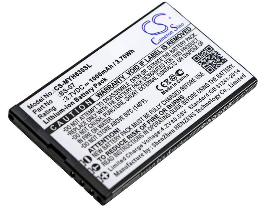 3.7V, 1000mAh, Li-ion Battery fits Myphone, 6300, 3.7Wh