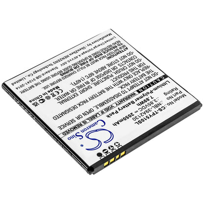 3.85V, 2050mAh, Li-Polymer Battery fits Neffos, Tp802a, Tp802a-3, 7.8925Wh