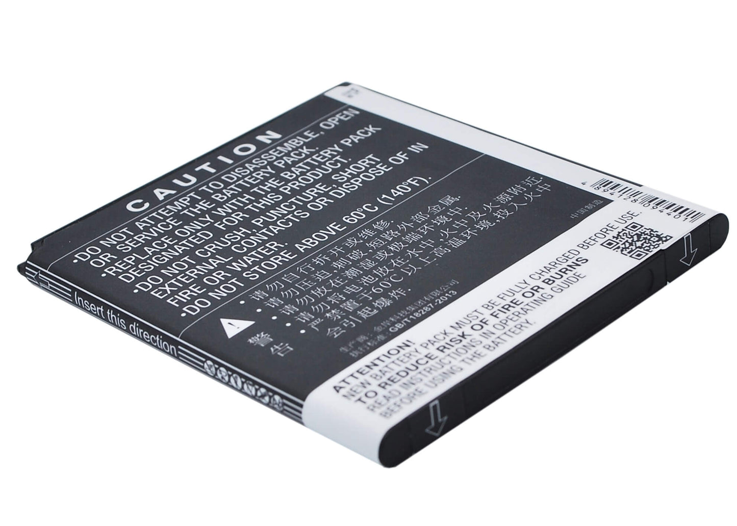 3.7V, 1900mAh, Li-ion Battery fits Tcl, J900c, J900t, 7.03Wh