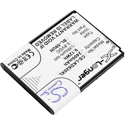 3.8V, 2400mAh, Li-ion Battery fits Lg, D315, D320, 9.12Wh