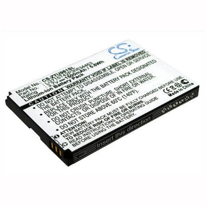 3.7V, 1500mAh, Li-ion Battery fits Zte, D820, D821, 5.55Wh