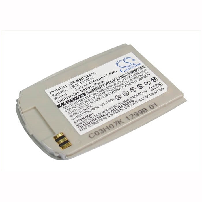3.7V, 650mAh, Li-ion Battery fits Samsung, Sgh-t500, Sgh-t508, 2.405Wh