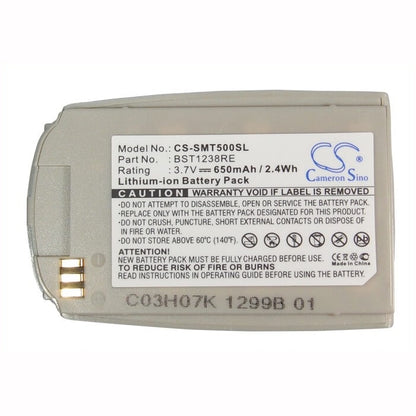 3.7V, 650mAh, Li-ion Battery fits Samsung, Sgh-t500, Sgh-t508, 2.405Wh