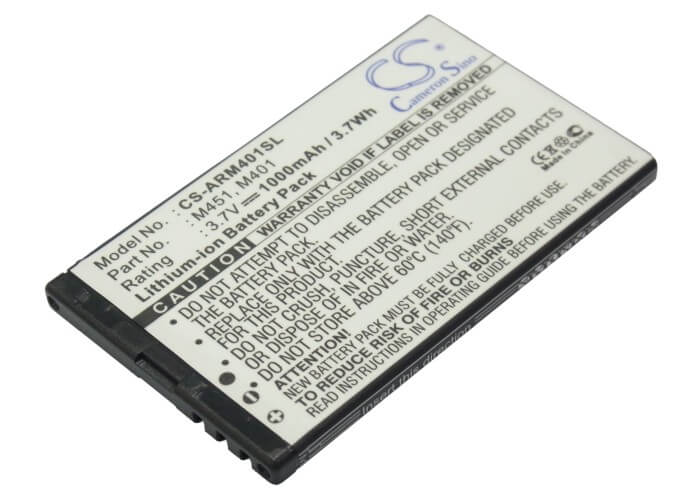 3.7V, 1000mAh, Li-ion Battery fits Auro, M401, 3.7Wh