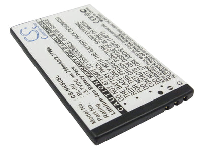 3.7V, 750mAh, Li-ion Battery fits Nokia, 8800e, 8900e, 2.775Wh