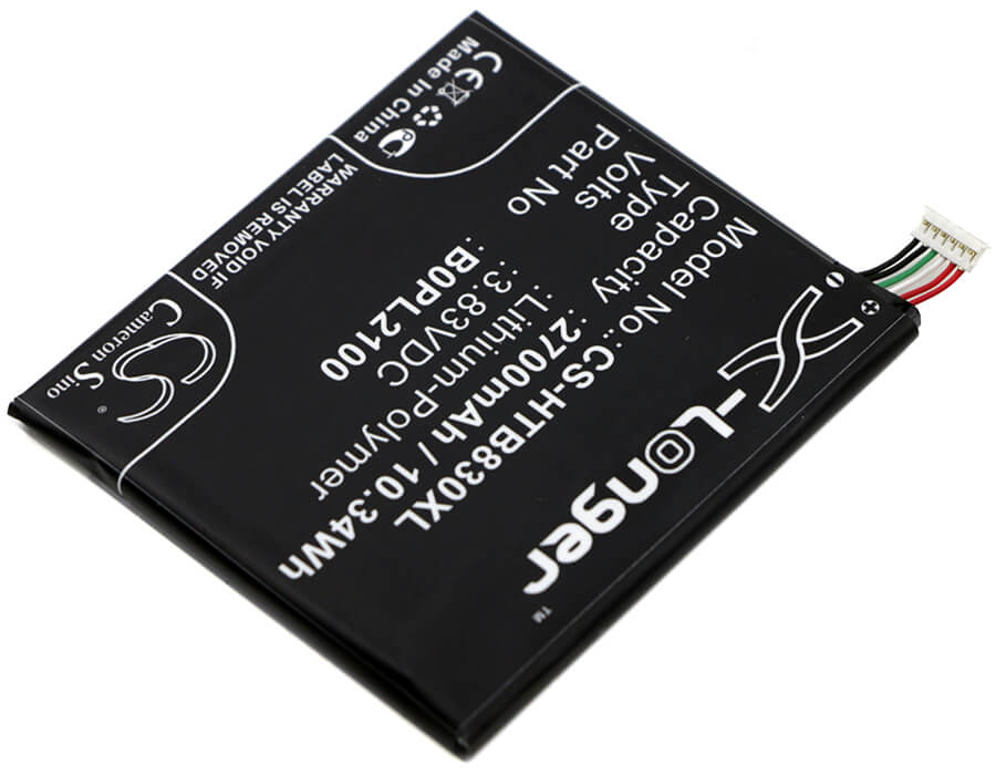 3.83V, 2700mAh, Li-Polymer Battery fits Htc, B3, B830x, 10.341Wh
