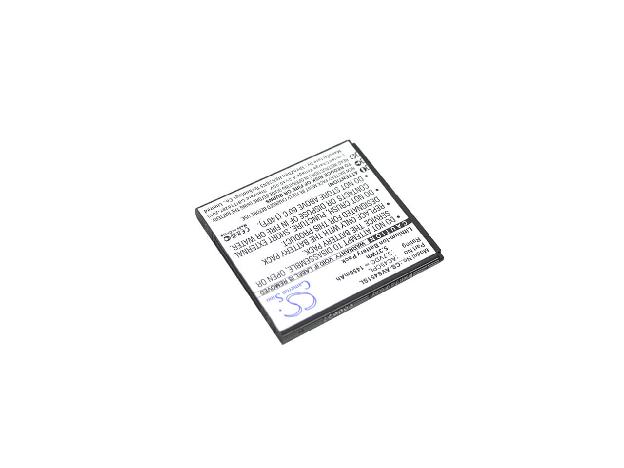 3.7V, 1450mAh, Li-ion Battery fits Archos, 45c Platinum, 45c Platinum 6, 5.365Wh