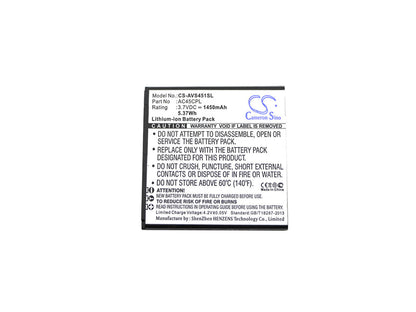 3.7V, 1450mAh, Li-ion Battery fits Highscreen, Zera S, 5.365Wh
