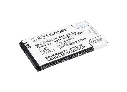3.7V, 1050mAh, Li-ion Battery fits Bea-fon, Classic Line C30, 3.885Wh