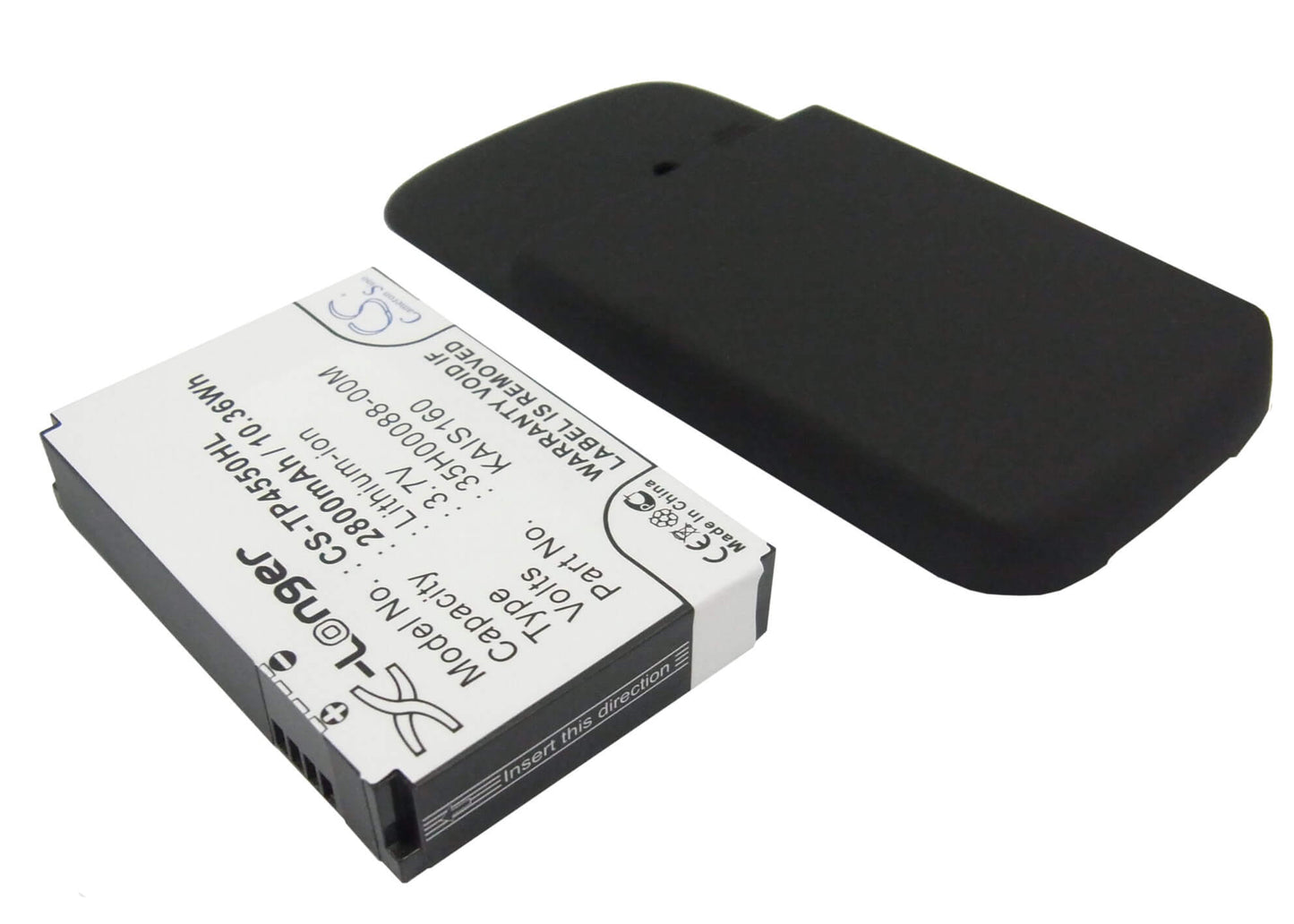 3.7V, 2800mAh, Li-Polymer Battery fits At&t, 8900, 8925 Tilt, 10.36Wh
