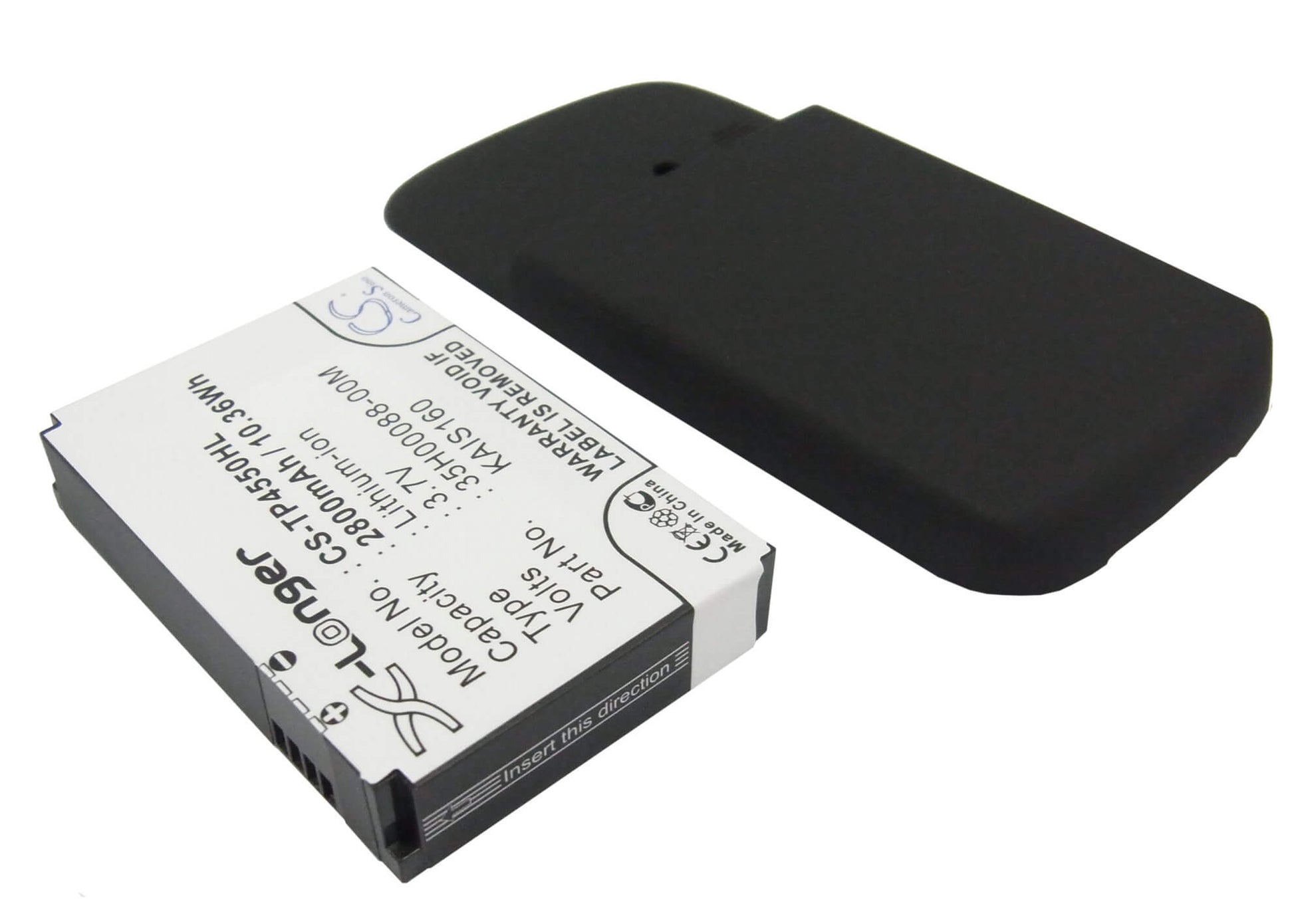 3.7V, 2800mAh, Li-Polymer Battery fits Htc, Kaiser, Kaiser 110, 10.36Wh