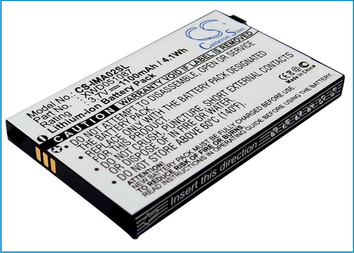 3.7V, 1100mAh, Li-ion Battery fits I-mate, Pdal, Pda-l, 4.07Wh
