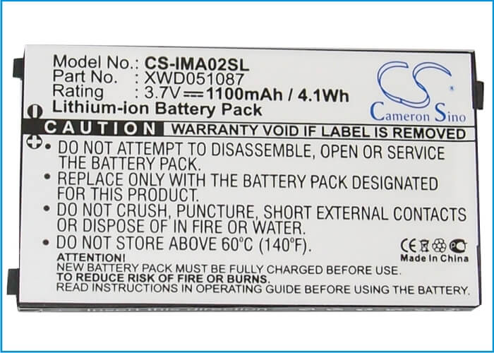 3.7V, 1100mAh, Li-ion Battery fits Dopod, Pean, 4.07Wh