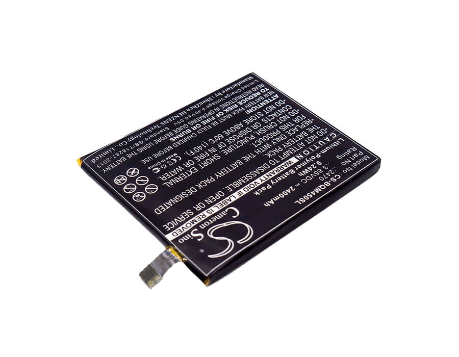 3.85V, 2400mAh, Li-Polymer Battery fits Bq, Aquaris A4.5, Aquaris A4.5 4g, 9.24Wh