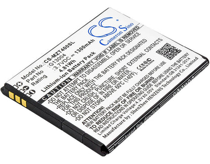 3.7V, 1300mAh, Li-ion Battery fits Navon, Mizu T400, 4.81Wh