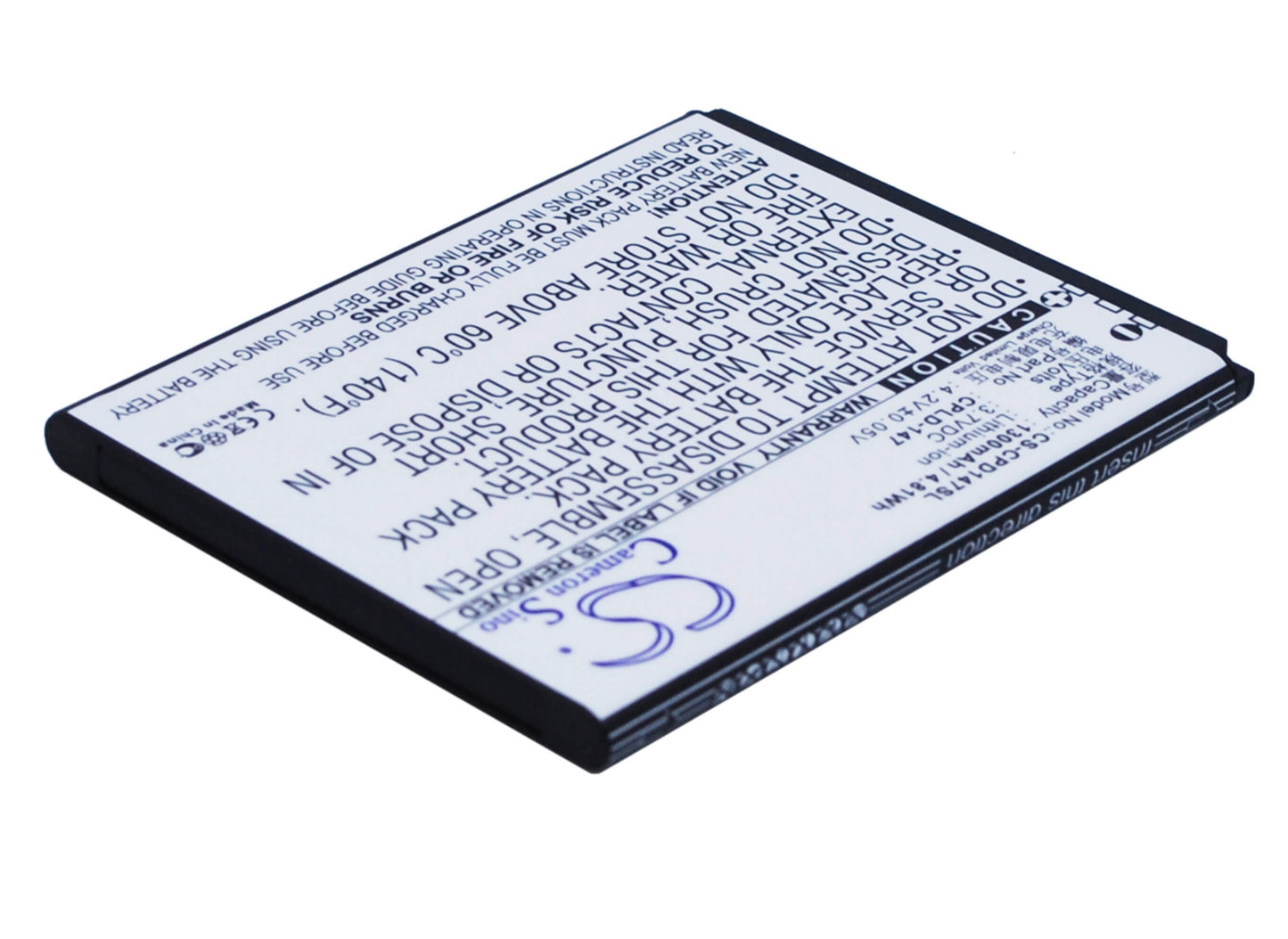 3.7V, 1300mAh, Li-ion Battery fits Coolpad, 8029, 4.81Wh