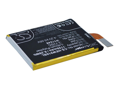 3.7V, 1700mAh, Li-Polymer Battery fits Haier, Hw-w910, W910, 6.29Wh