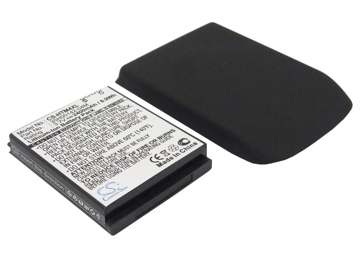 3.7V, 2400mAh, Li-ion Battery fits Htc, Mytouch 4g, 8.88Wh