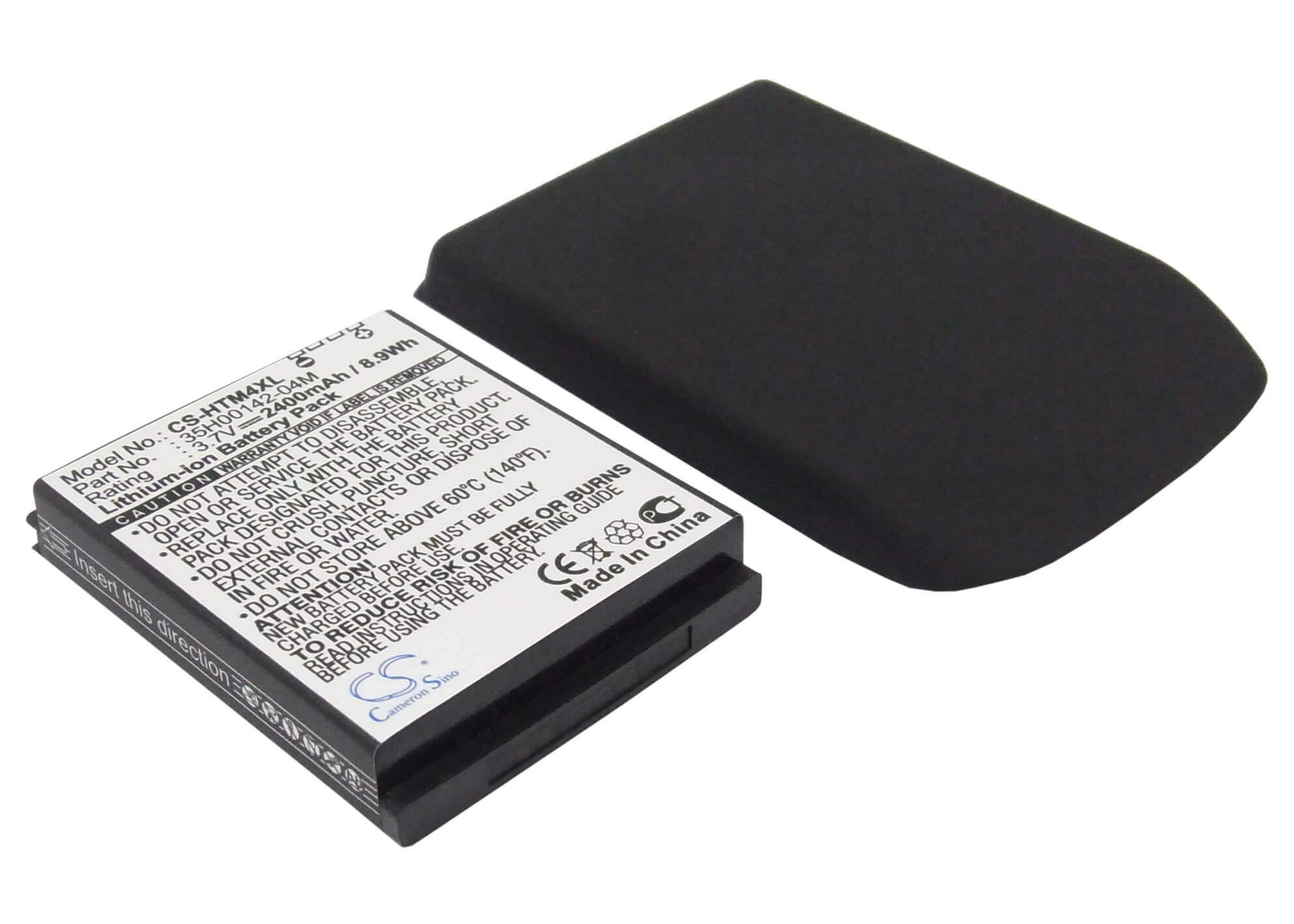 3.7V, 2400mAh, Li-ion Battery fits Htc, Mytouch 4g, 8.88Wh