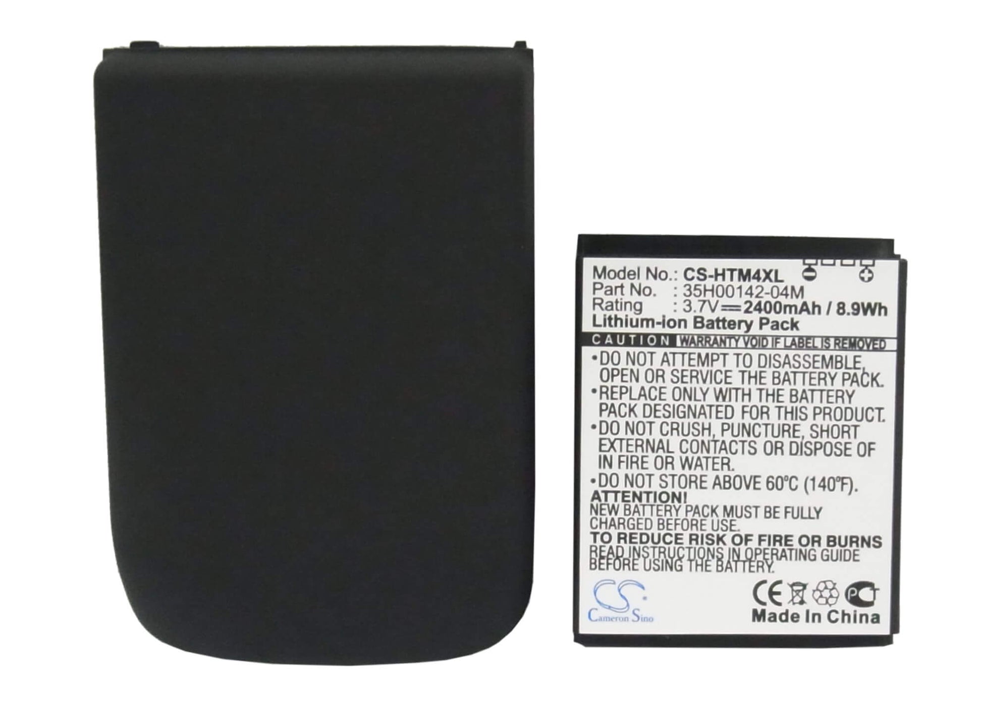 3.7V, 2400mAh, Li-ion Battery fits T-mobile, Mytouch 4g, 8.88Wh