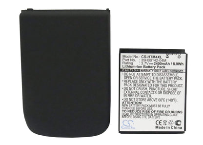 3.7V, 2400mAh, Li-ion Battery fits T-mobile, Mytouch 4g, 8.88Wh