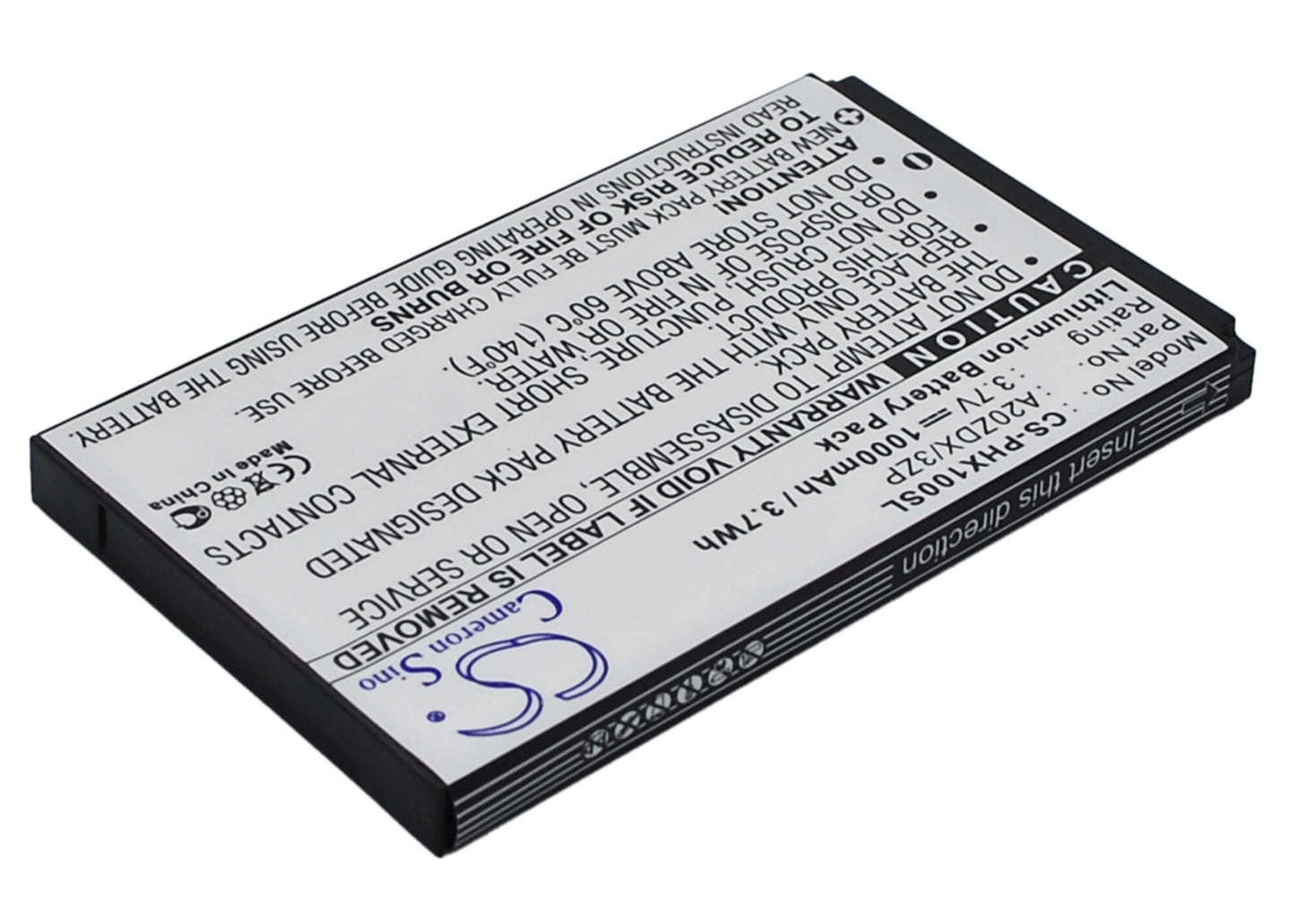 3.7V, 1000mAh, Li-ion Battery fits Philips, Xenium T129, Xenium X100, 3.7Wh