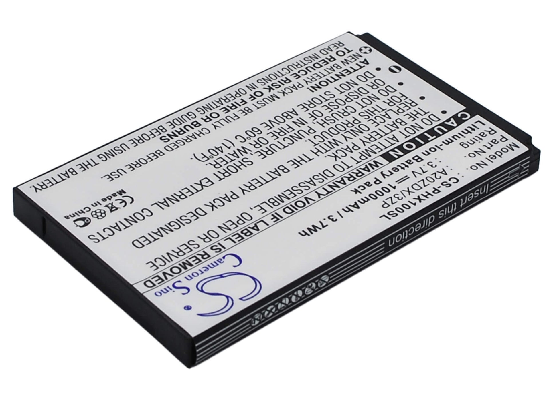 3.7V, 1000mAh, Li-ion Battery fits Philips, Xenium T129, Xenium X100, 3.7Wh