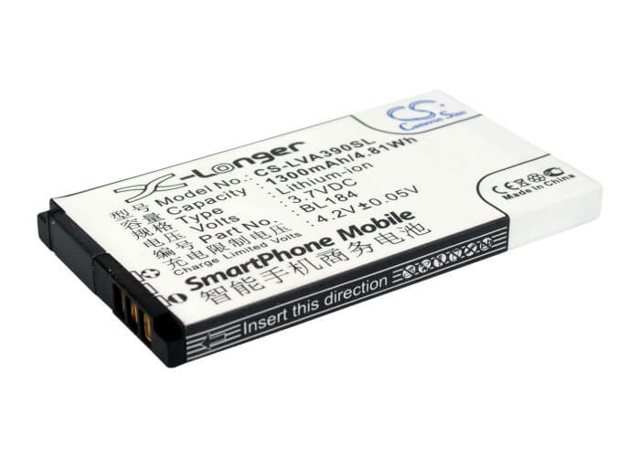 3.7V, 1300mAh, Li-ion Battery fits Lenovo, A390e, 4.81Wh