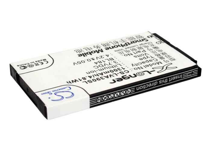 3.7V, 1300mAh, Li-ion Battery fits Lenovo, A390e, 4.81Wh