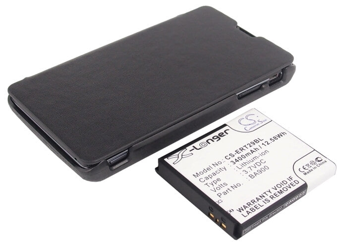 Black, 3.7V, 3400mAh, Li-ion Battery fits Sony Ericsson, Lt29, Lt29i, 12.58Wh