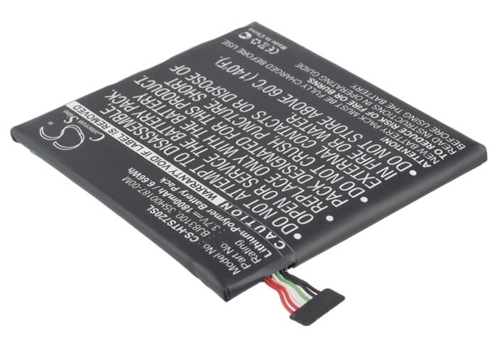 3.8V, 1800mAh, Li-Polymer Battery fits Htc, Endeavor, G23, 6.84Wh