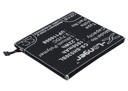 3.7V, 1950mAh, Li-Polymer Battery fits Sharp, Sh530u, 7.215Wh