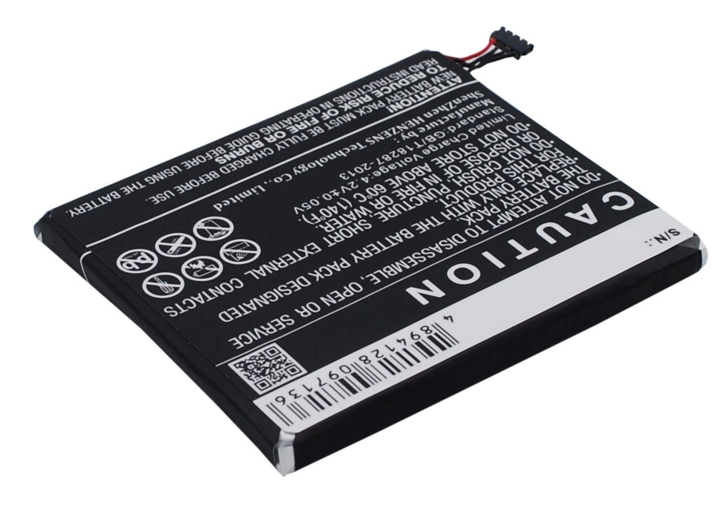 3.7V, 1950mAh, Li-Polymer Battery fits Sharp, Sh530u, 7.215Wh