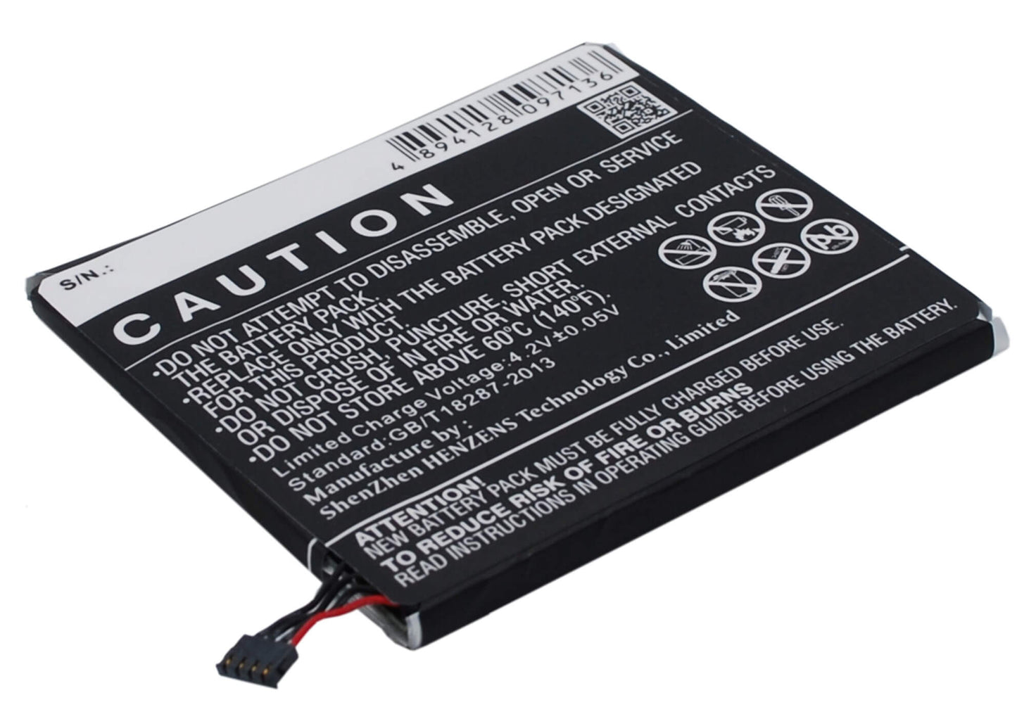 3.7V, 1950mAh, Li-Polymer Battery fits Sharp, Sh530u, 7.215Wh