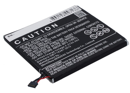 3.7V, 1950mAh, Li-Polymer Battery fits Sharp, Sh530u, 7.215Wh
